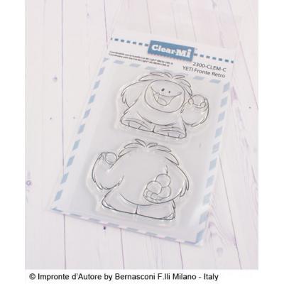 Impronte d’Autore Yeti Fronte Retro Clear Stamps - Yeti mit Schneebällen